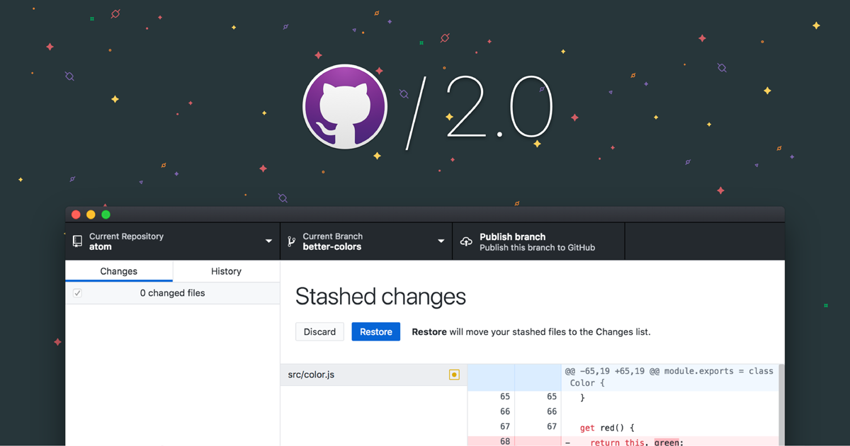 GitHub Desktop 2.0をリリース StashとRebaseにも対応 GitHubブログ