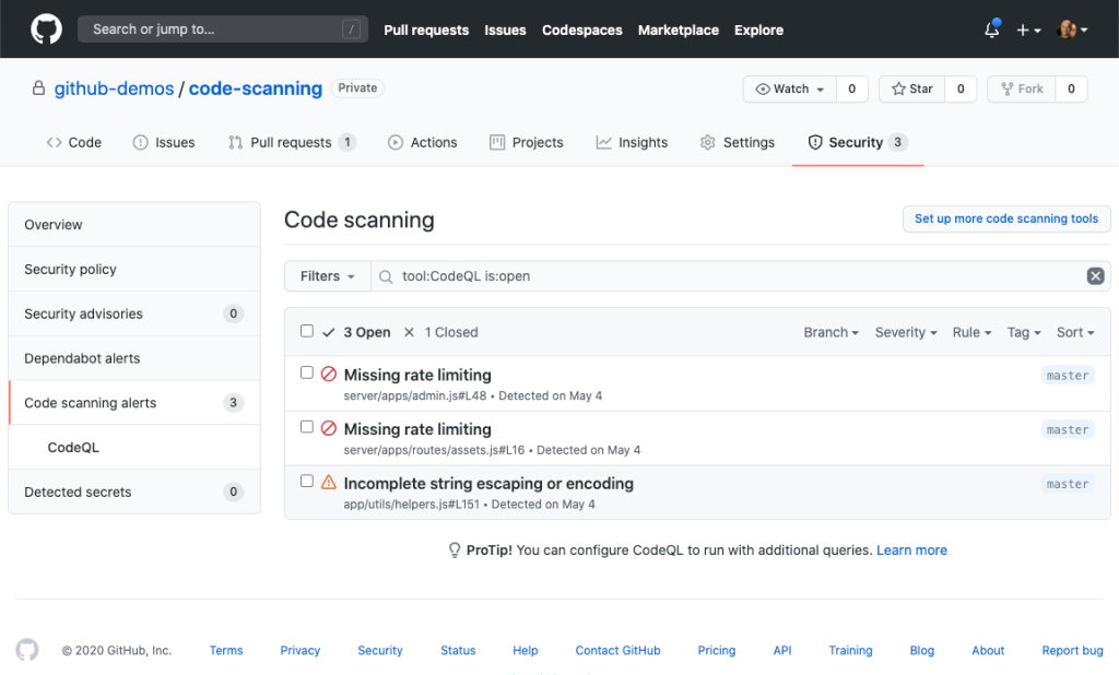 Code Scanning を正式リリース - GitHubブログ