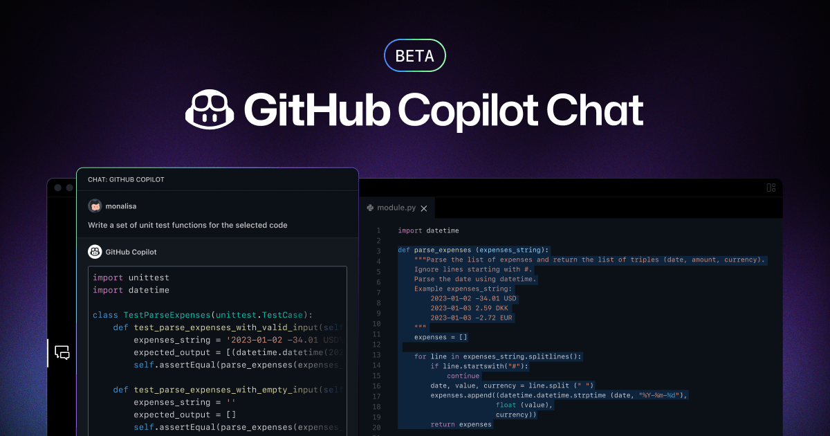GitHub Copilot Chat beta now available for all individuals
