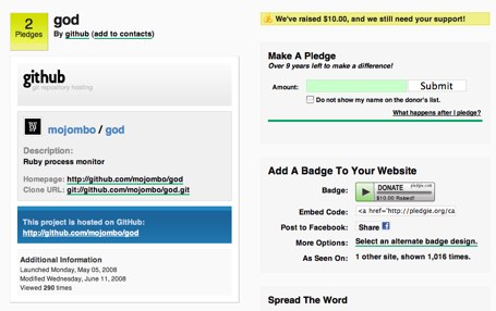 Improved Pledgie Profiles