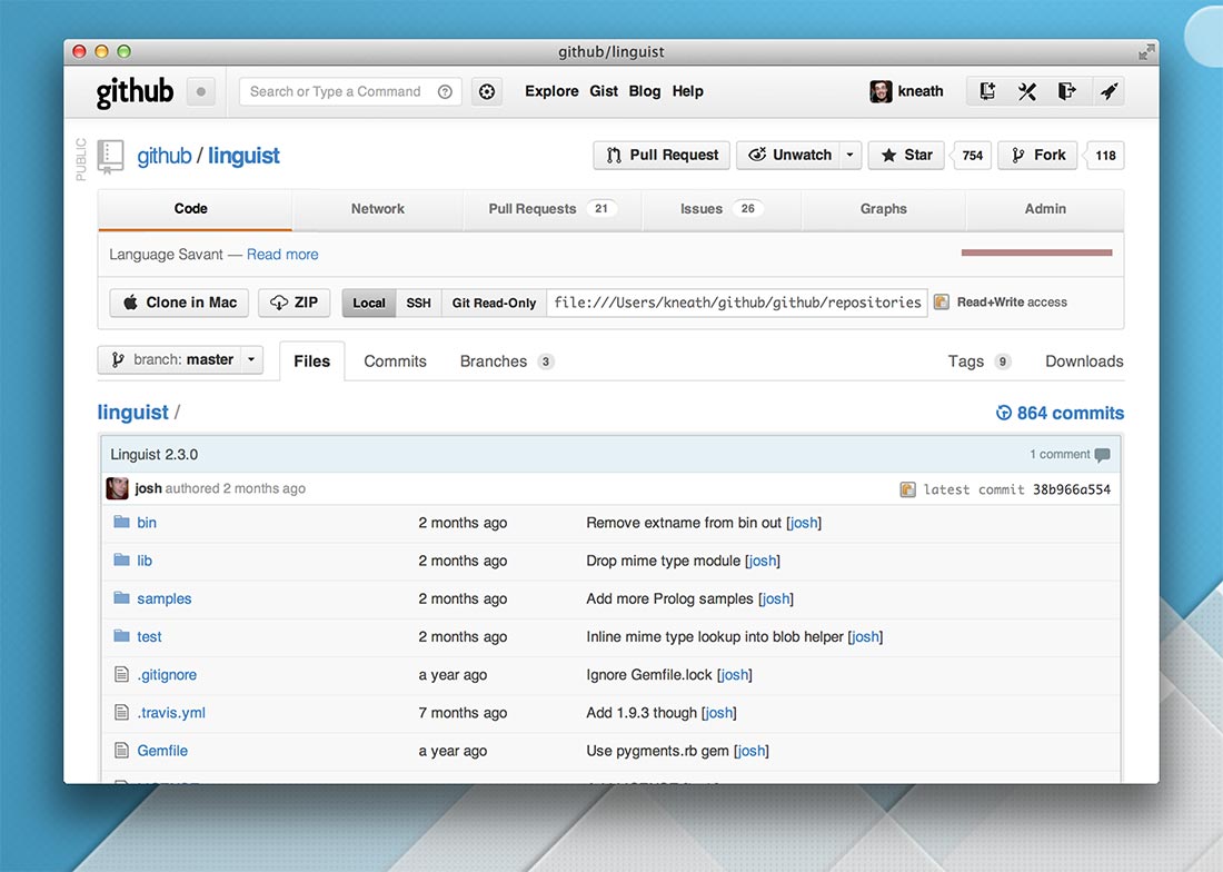 Latest commit per directory