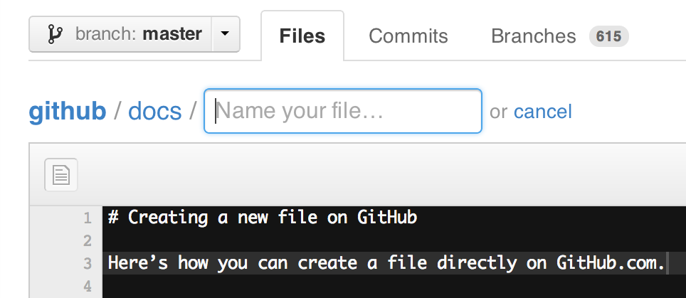 Creating Files On GitHub - The GitHub Blog