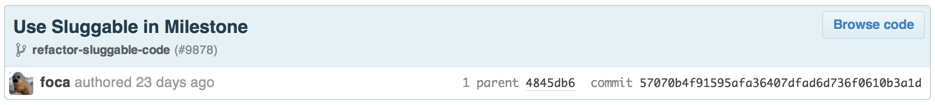 Branch and Tag Labels For Commit Pages