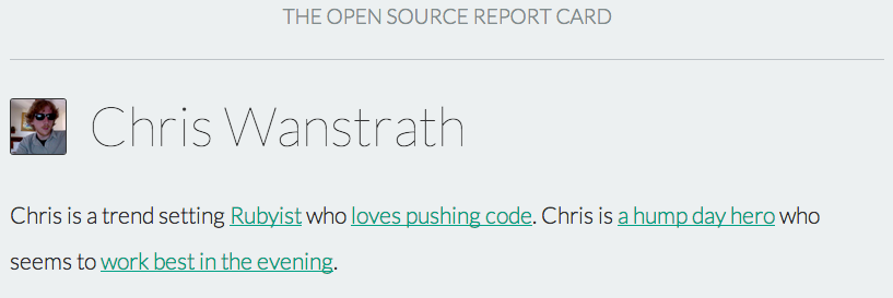 Open Source Report Card