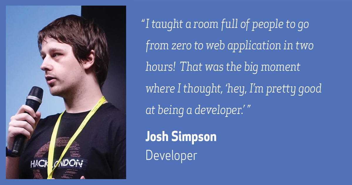 Meet Josh Simpson, student, developer, and hackathon advocate