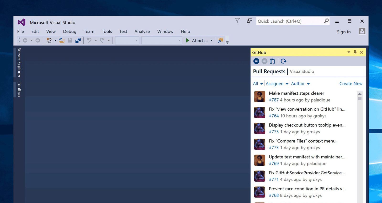 Manage pull requests with the GitHub Extension for Visual Studio | The  GitHub Blog
