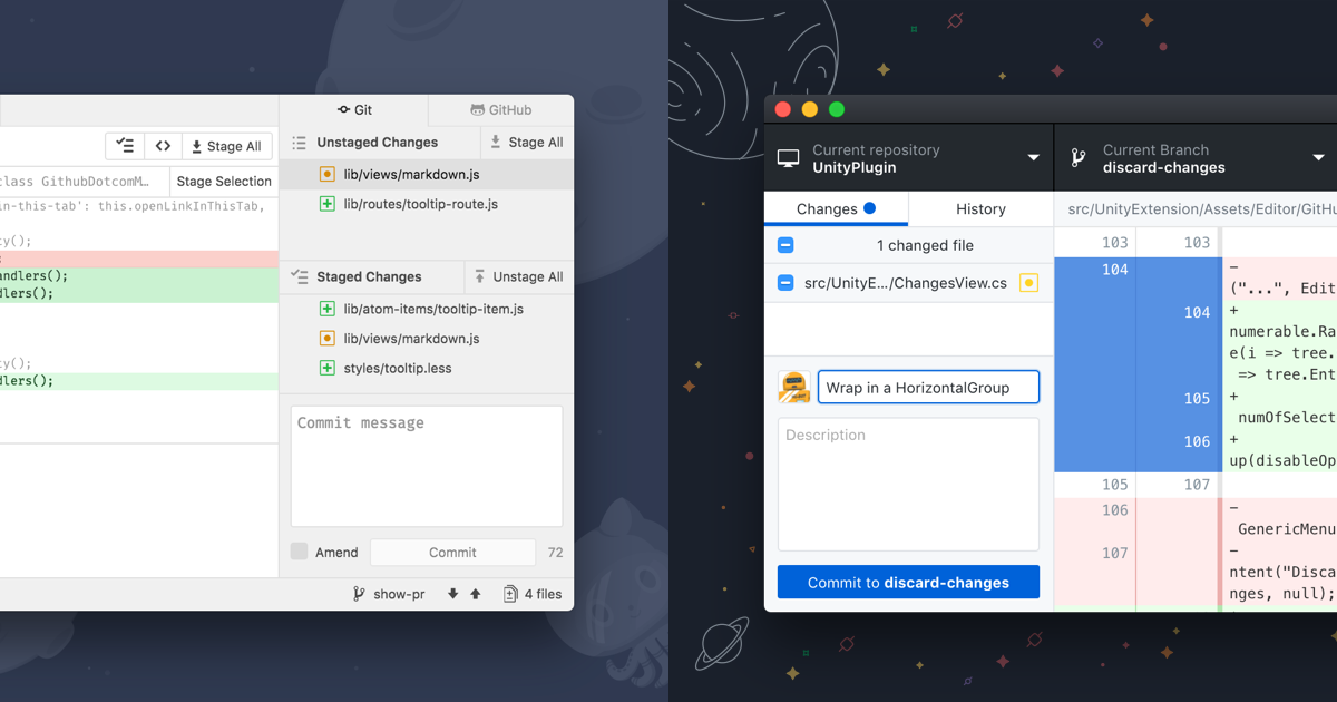 Announcing Git Integration for Atom and GitHub Desktop Beta