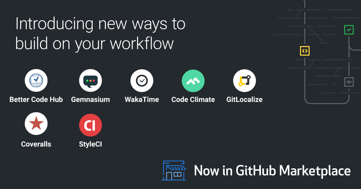 Introducing seven new apps to GitHub Marketplace