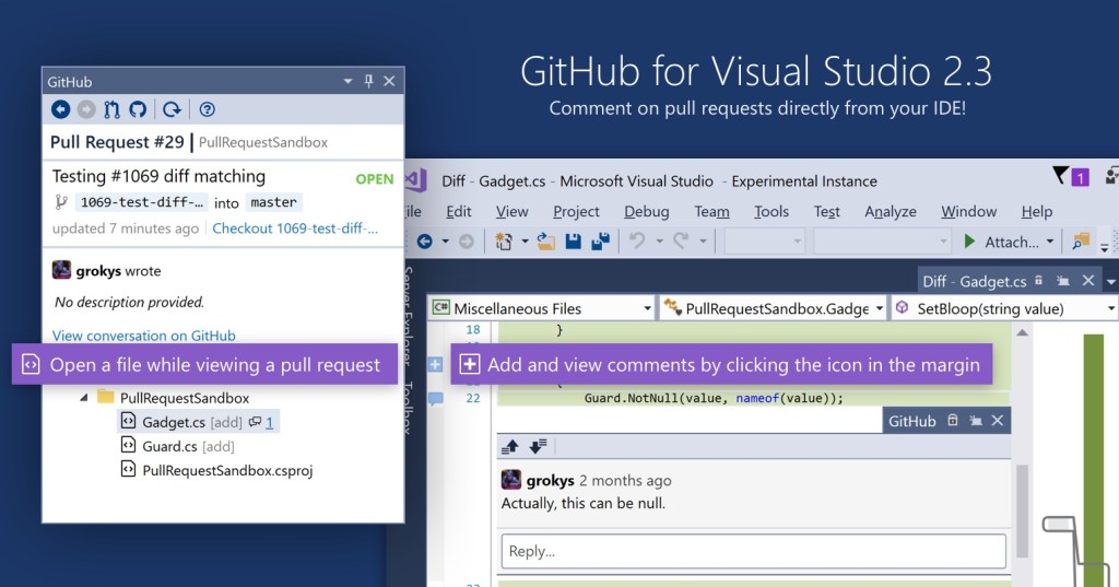 Inline comments in GitHub for Visual Studio - The GitHub Blog
