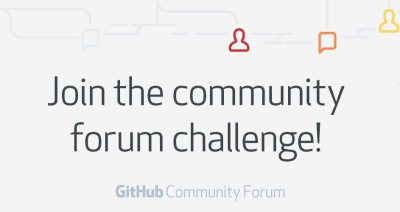 Join the community forum challenge