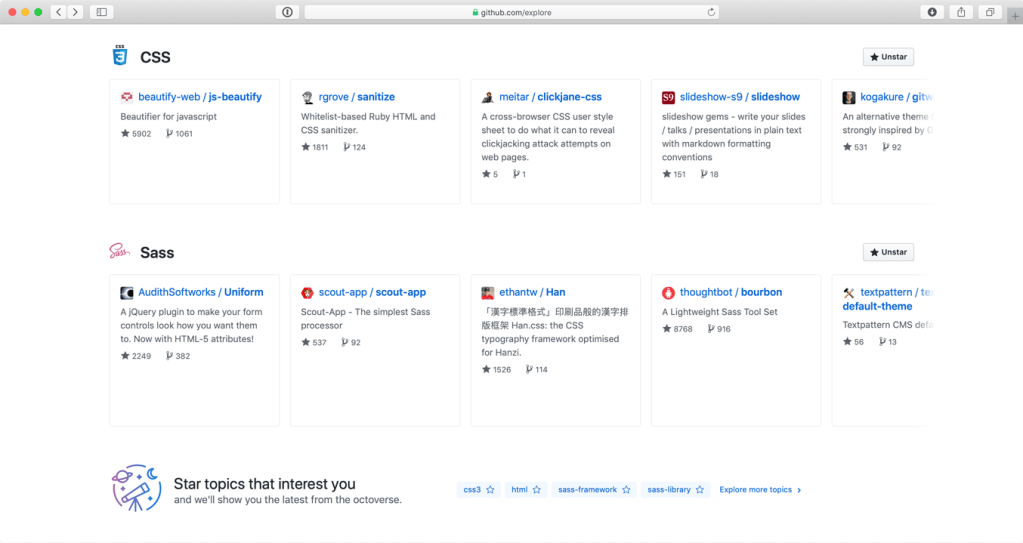 Star topics that interest you - The GitHub Blog