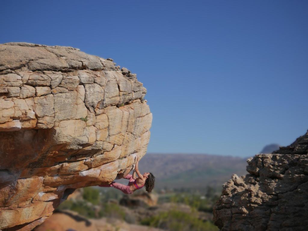 Heidy Khlaaf rock climbing 