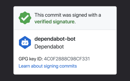 Commit signing support for bots and other GitHub Apps