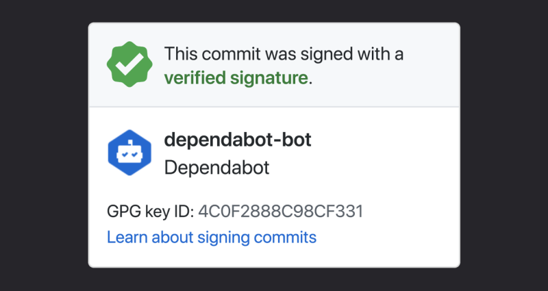 Commit signing support for bots and other GitHub Apps
