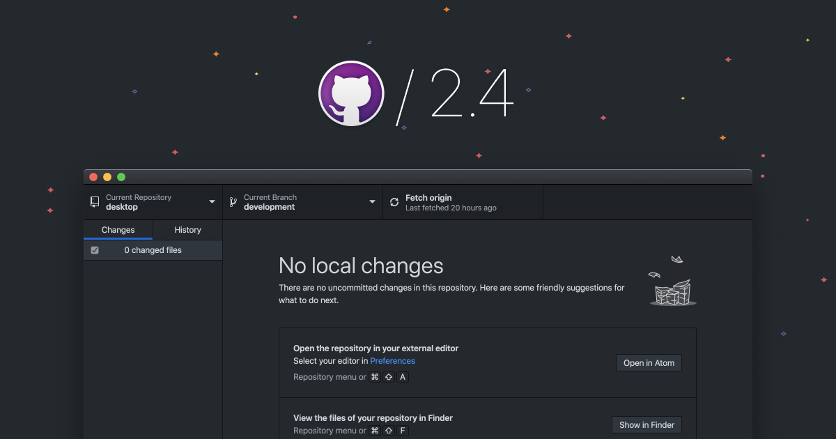 GitHub Desktop 2.4 introduces proxy support and issue creation