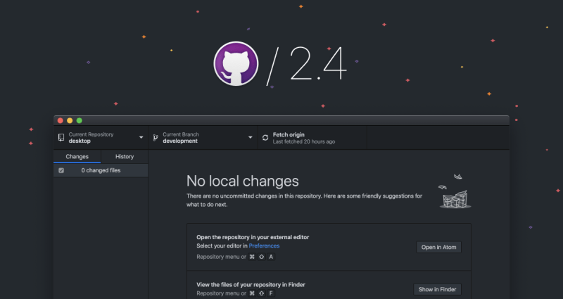 GitHub Desktop 2.4 introduces proxy support and issue creation
