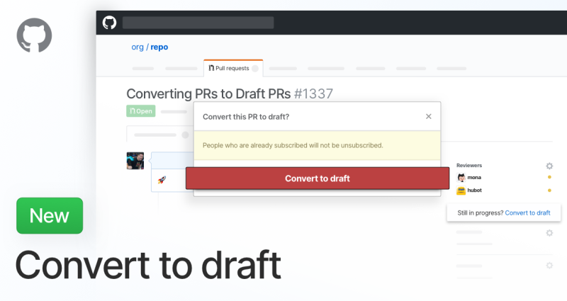 Convert pull request to draft