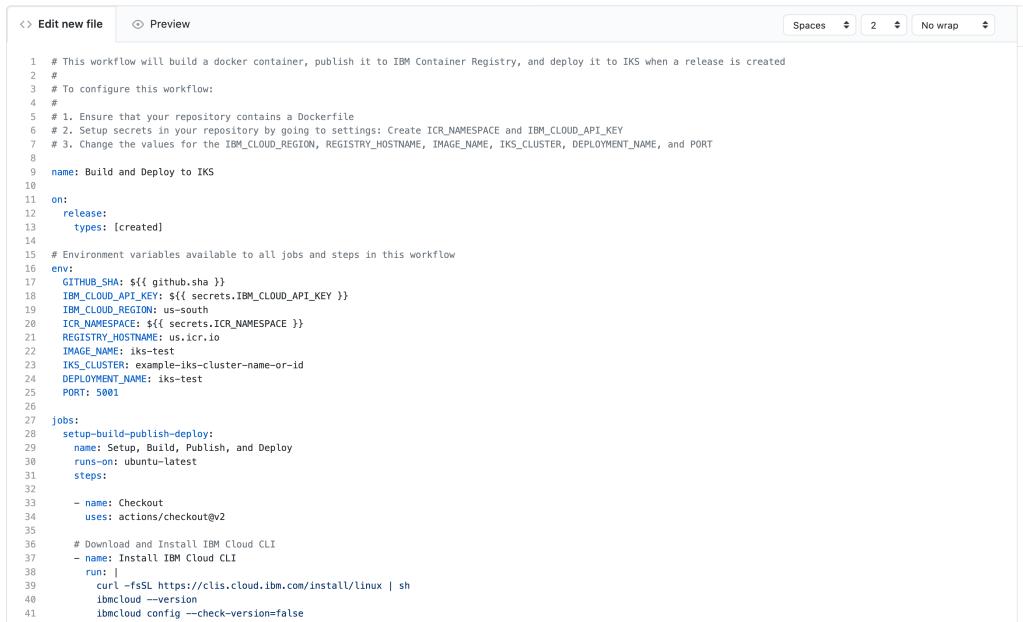 Using GitHub Actions to deploy applications to IBM Cloud Kubernetes ...