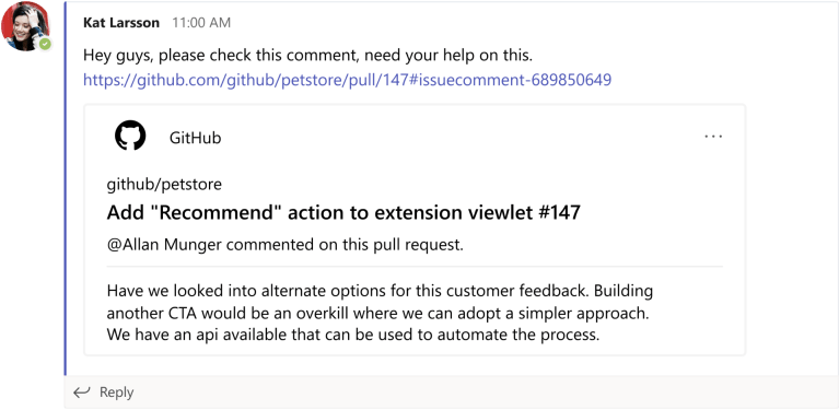 Announcing the GitHub integration with Microsoft Teams - The GitHub Blog