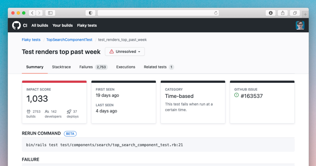 Reducing flaky builds by 18x
