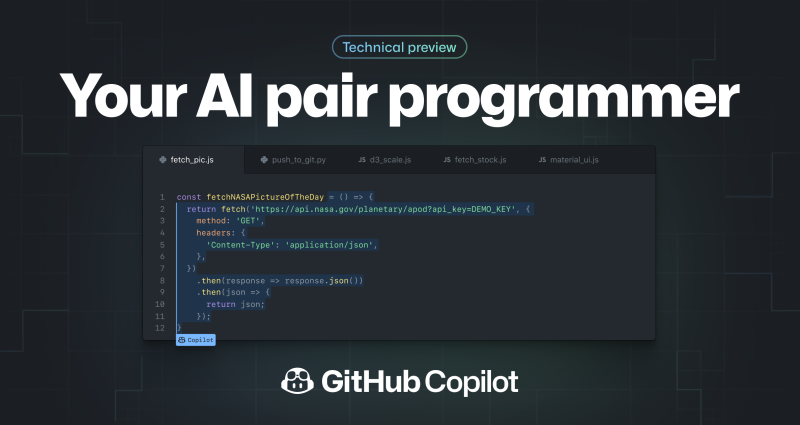 Introducing GitHub Copilot: your AI pair programmer