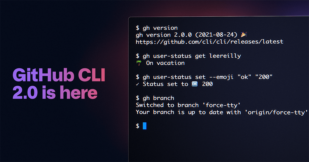 GitHub CLI 2.0 includes extensions!