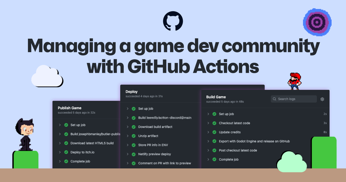 Managing a game dev community with GitHub Actions