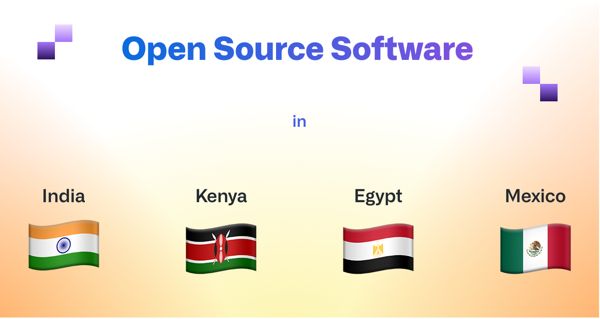 Research: open source software in India, Kenya, Egypt, and Mexico