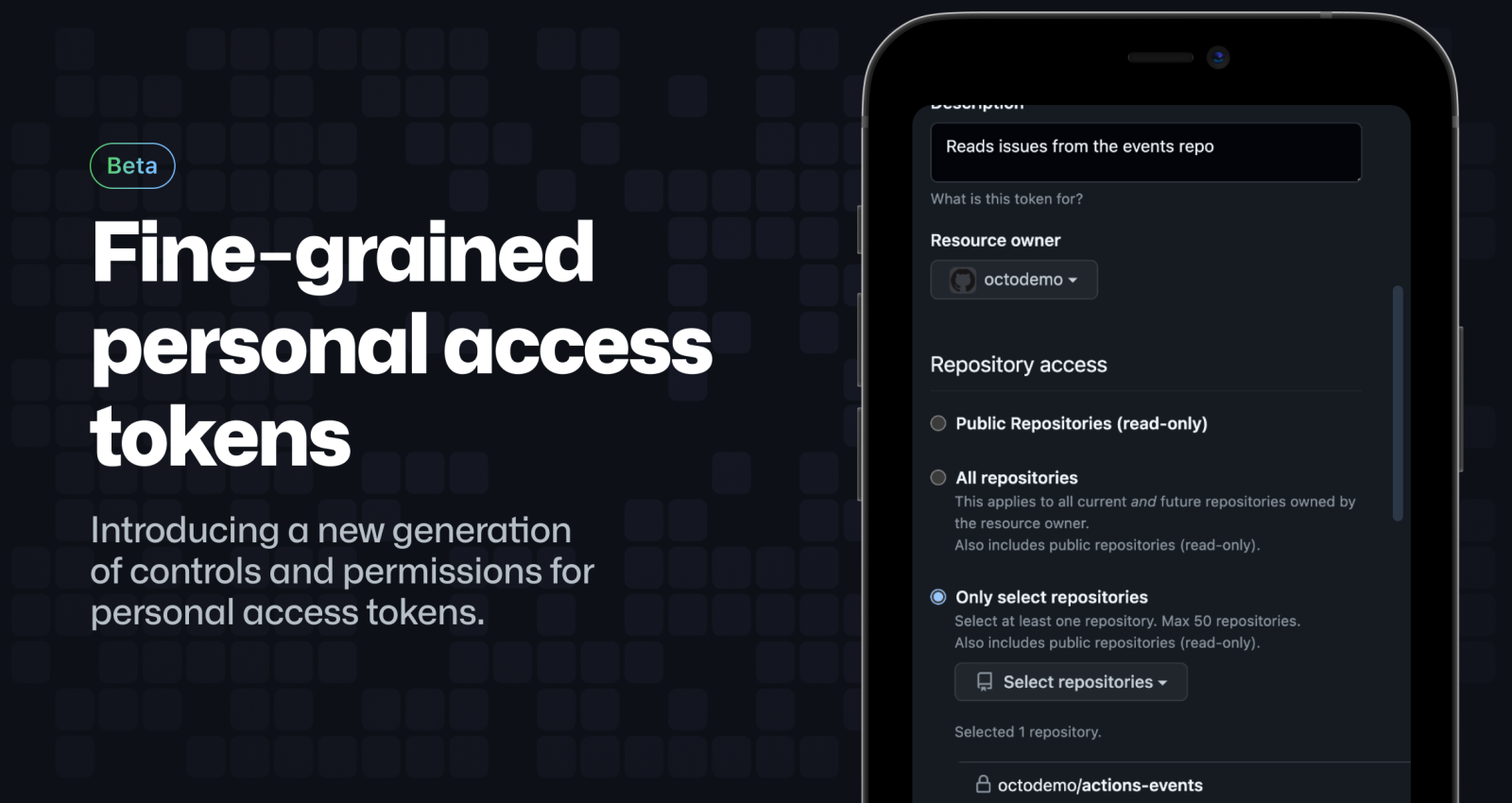 Introducing fine-grained personal access tokens for GitHub