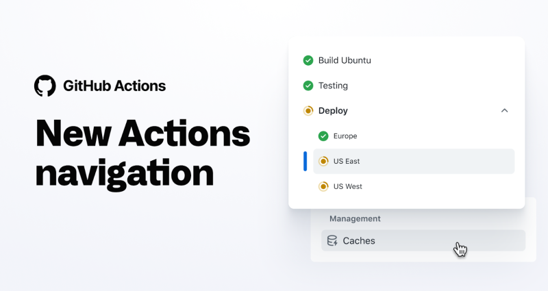 Improving navigation for GitHub Actions
