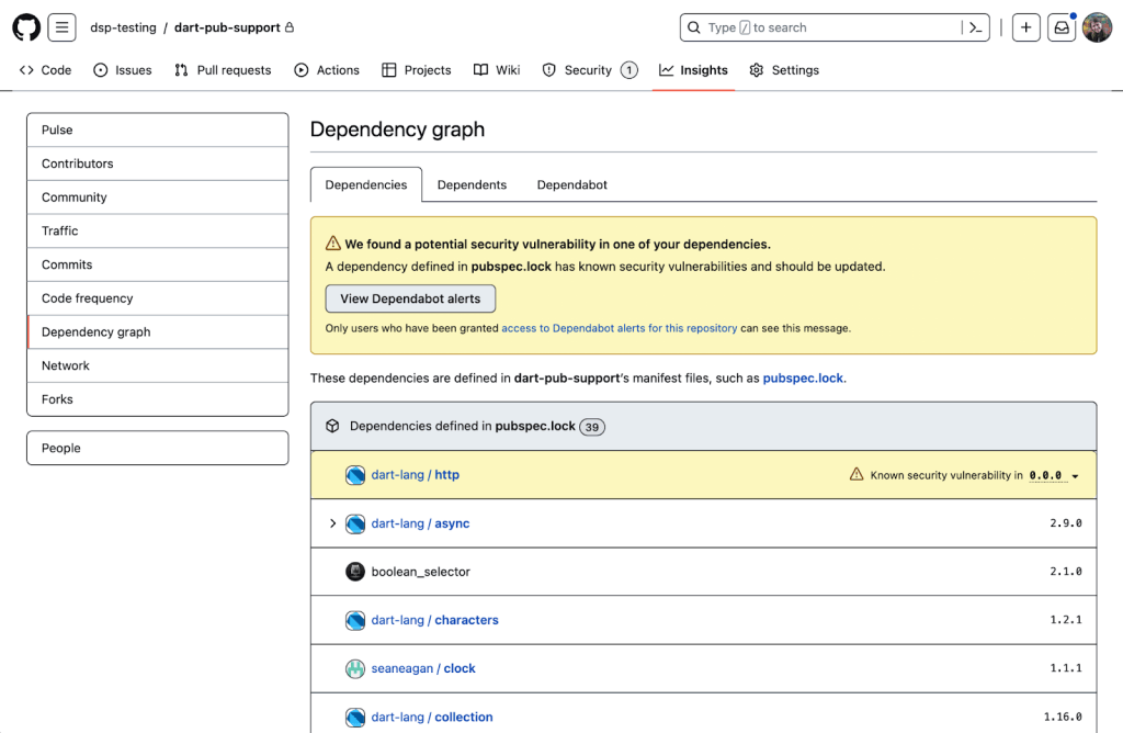 GitHub’s supply chain security features now support Dart - The GitHub Blog