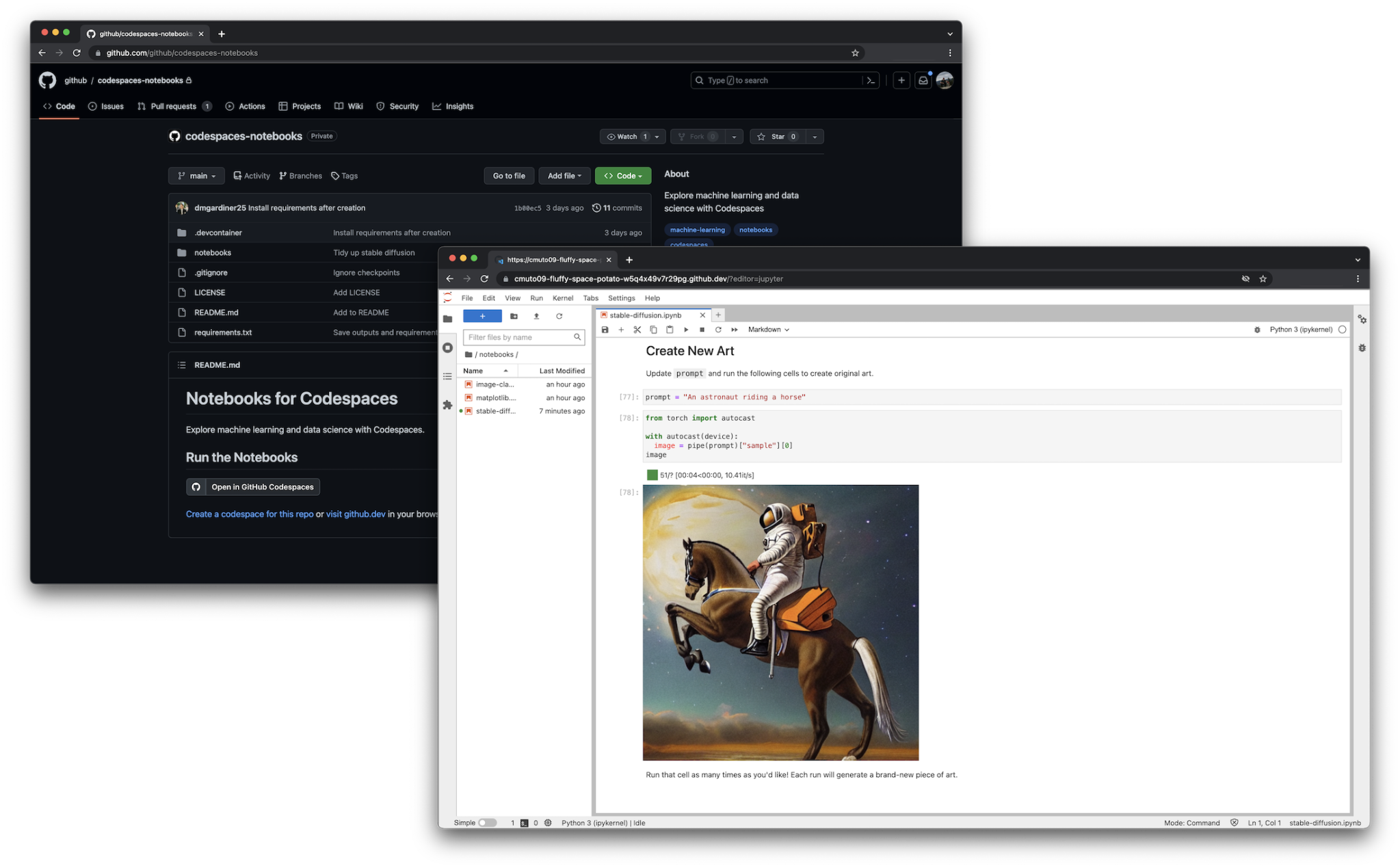 Using Codespaces with JupyterLab (Public Beta) - The GitHub Blog