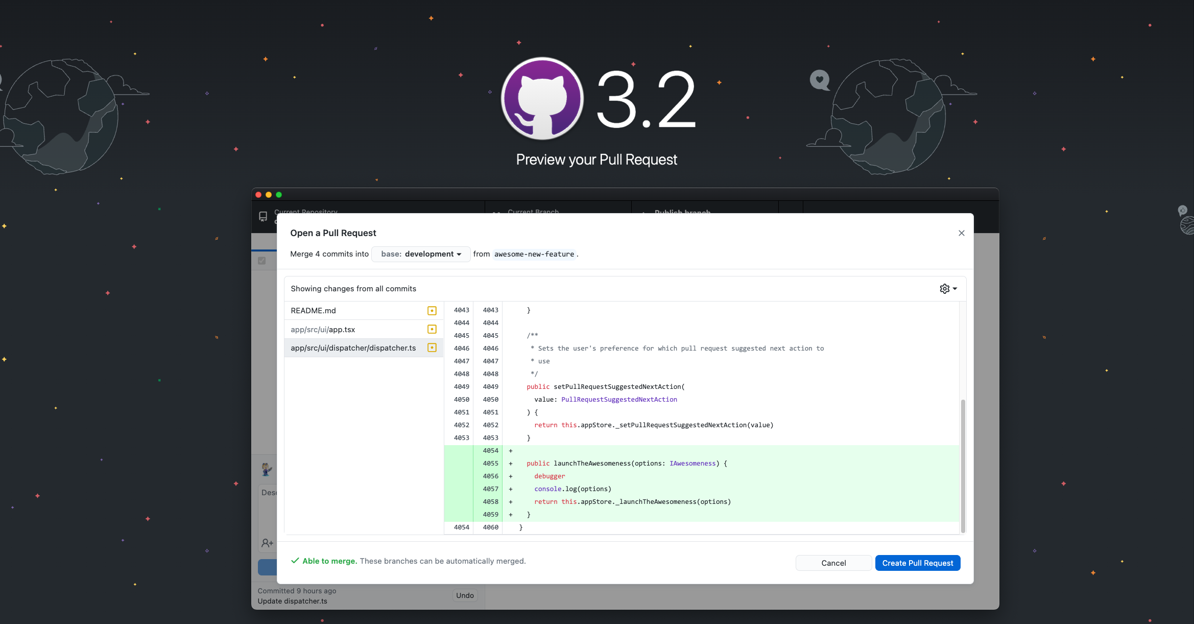 GitHub Desktop 3.2: Preview your pull request - The GitHub Blog