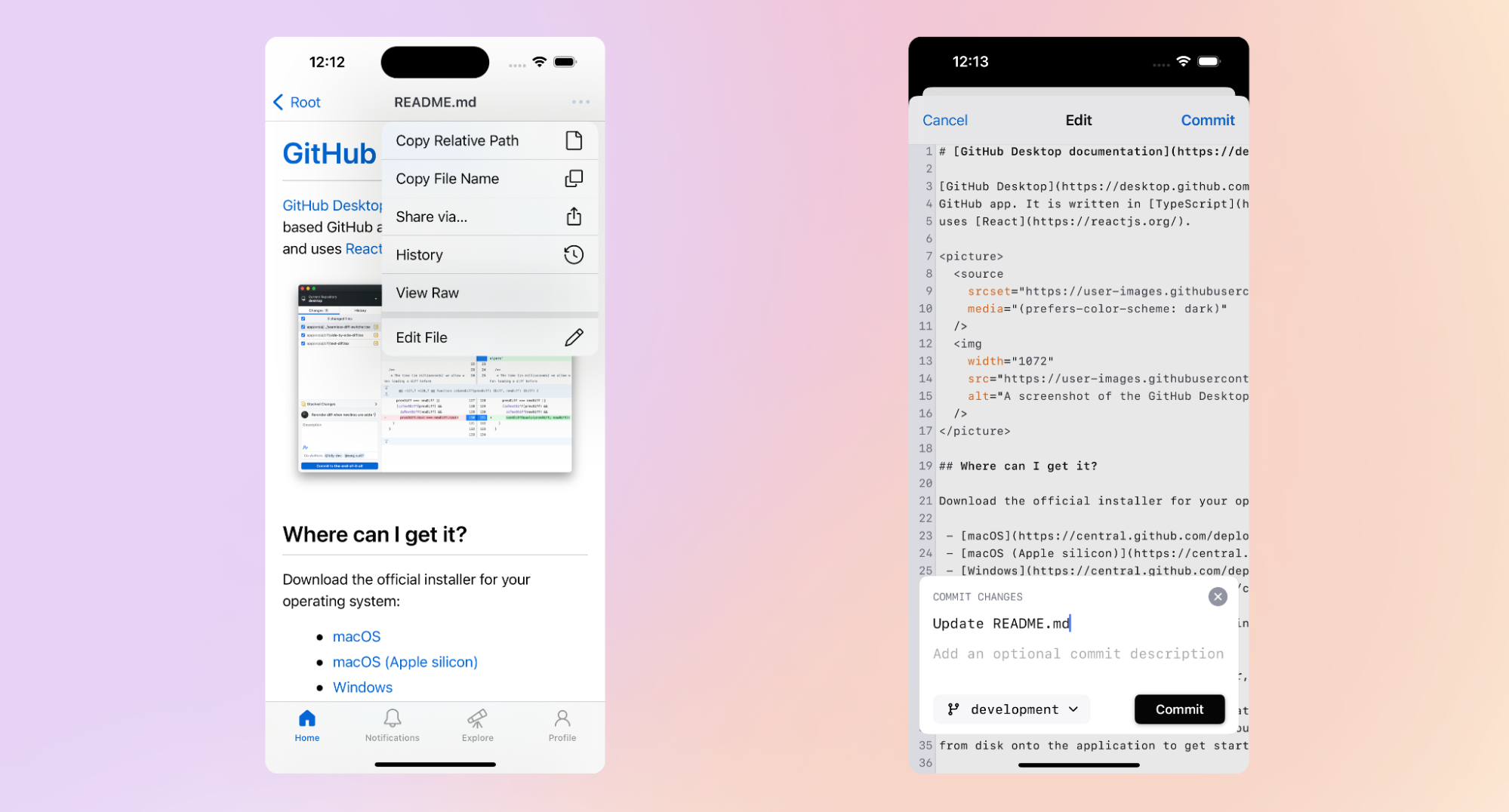 File editing on GitHub Mobile keeps leveling up