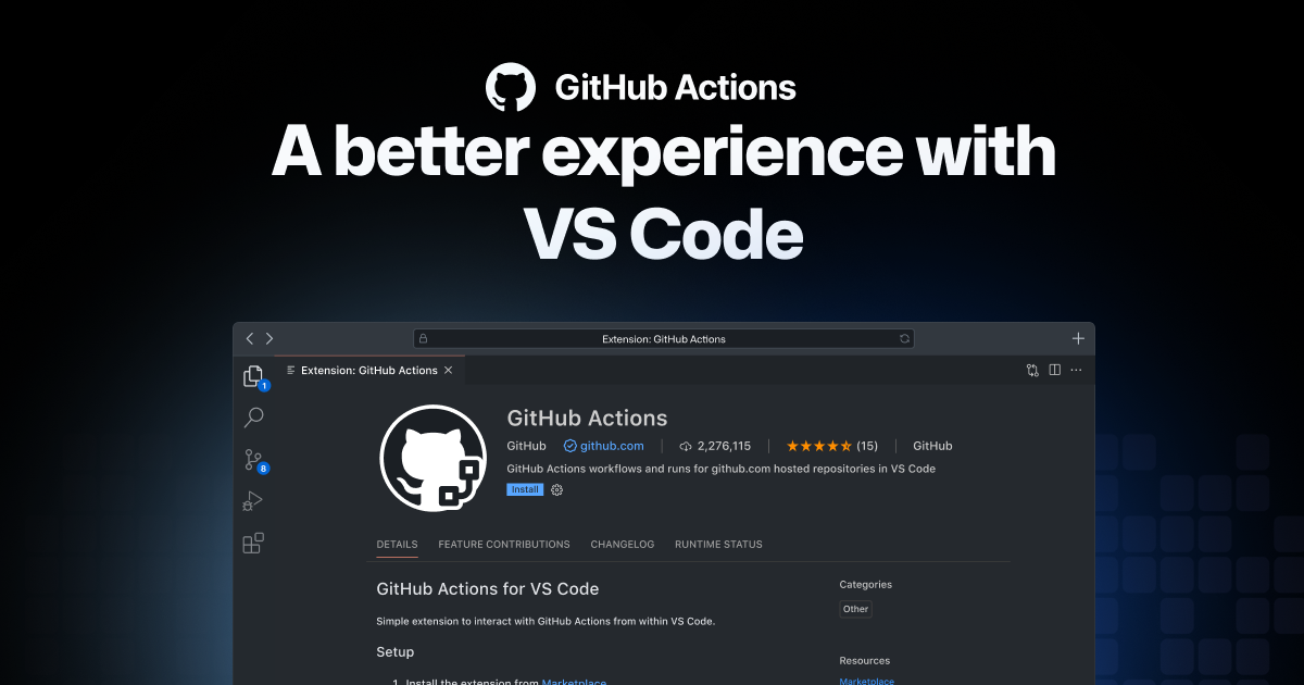 Announcing the GitHub Actions extension for VS Code | The GitHub Blog