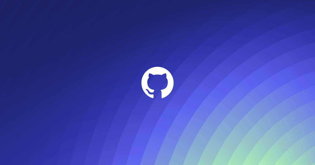 Image of the GitHub logo with a blue gradient background