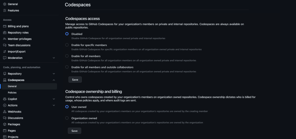 Upcoming Changes to Codespaces Access, Ownership, and Billing Settings ...