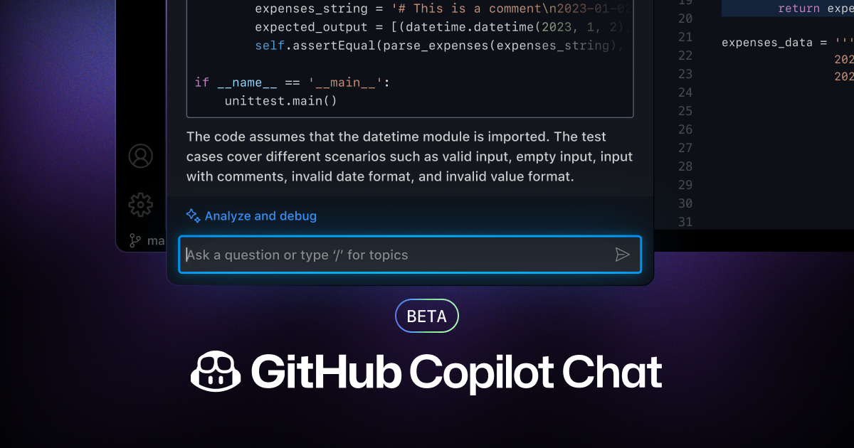 GitHub Copilot Chat screenshot