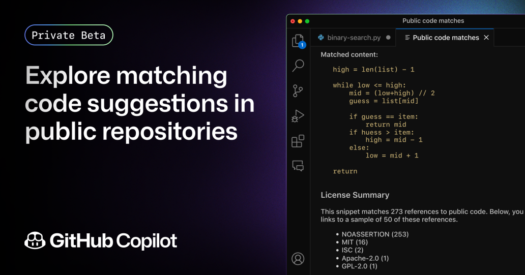 Introducing code referencing for GitHub Copilot - The GitHub Blog