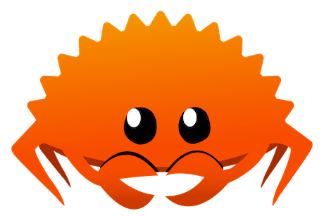 Ferris, an orange cartoon crustacean who is the unofficial mascot of Rust.