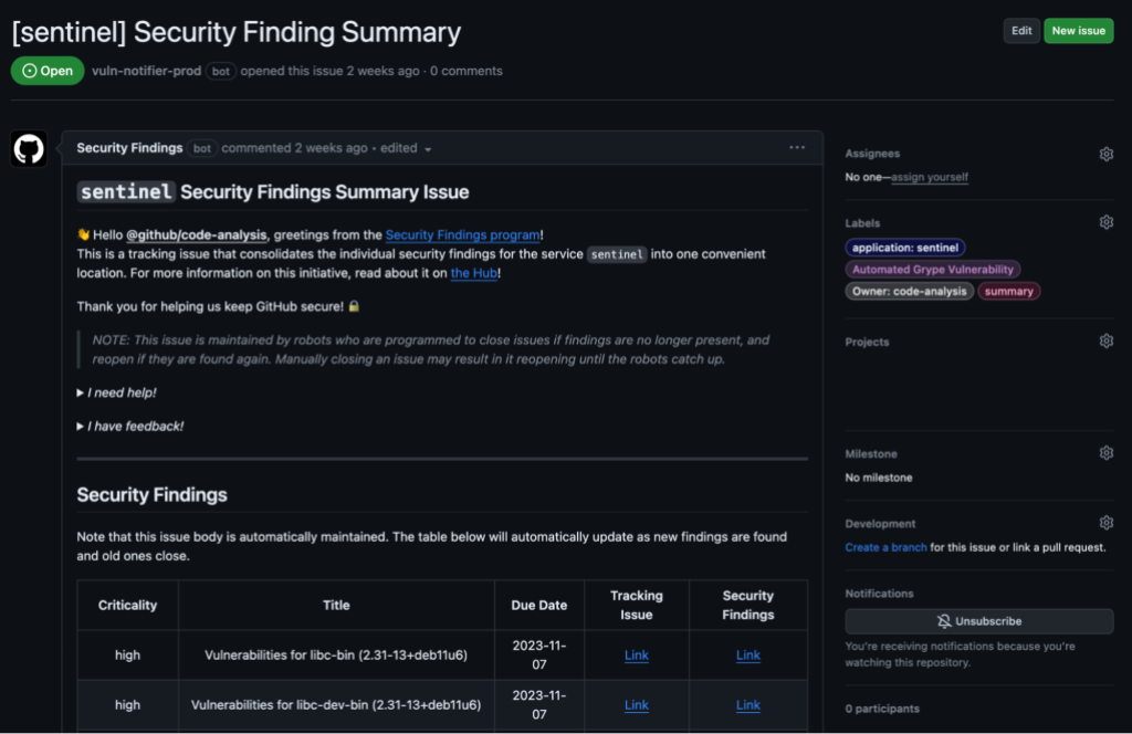 Screenshot of a GitHub issue title