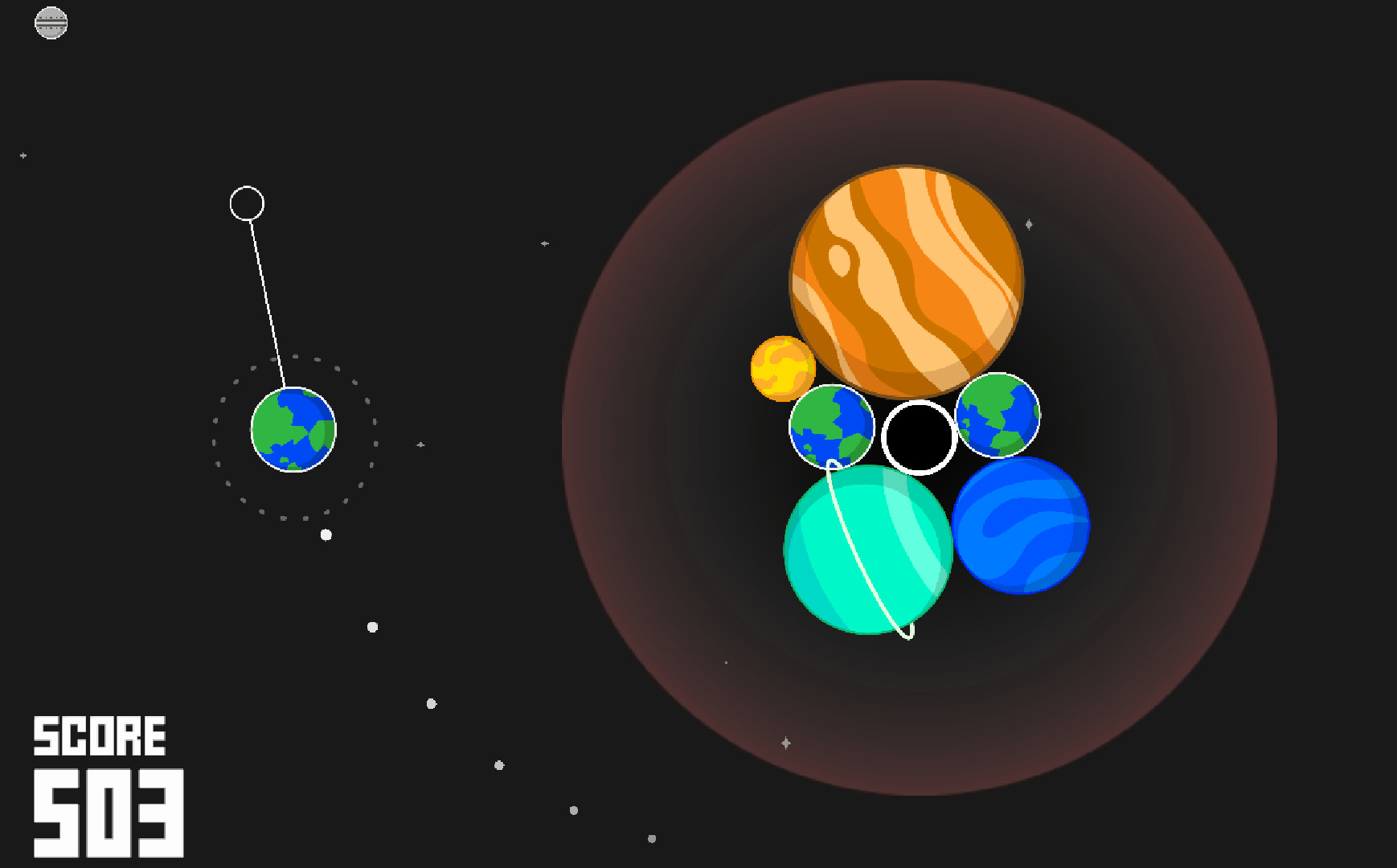 Screenshot of Sputnika Game.