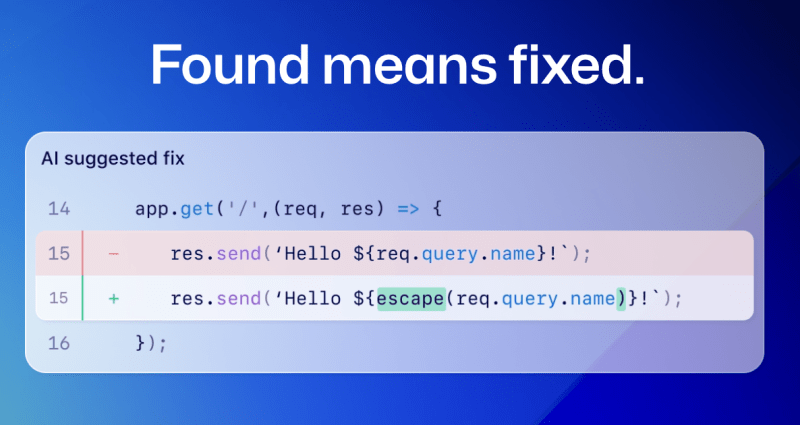 Found means fixed: Introducing code scanning autofix, powered by GitHub Copilot and CodeQL