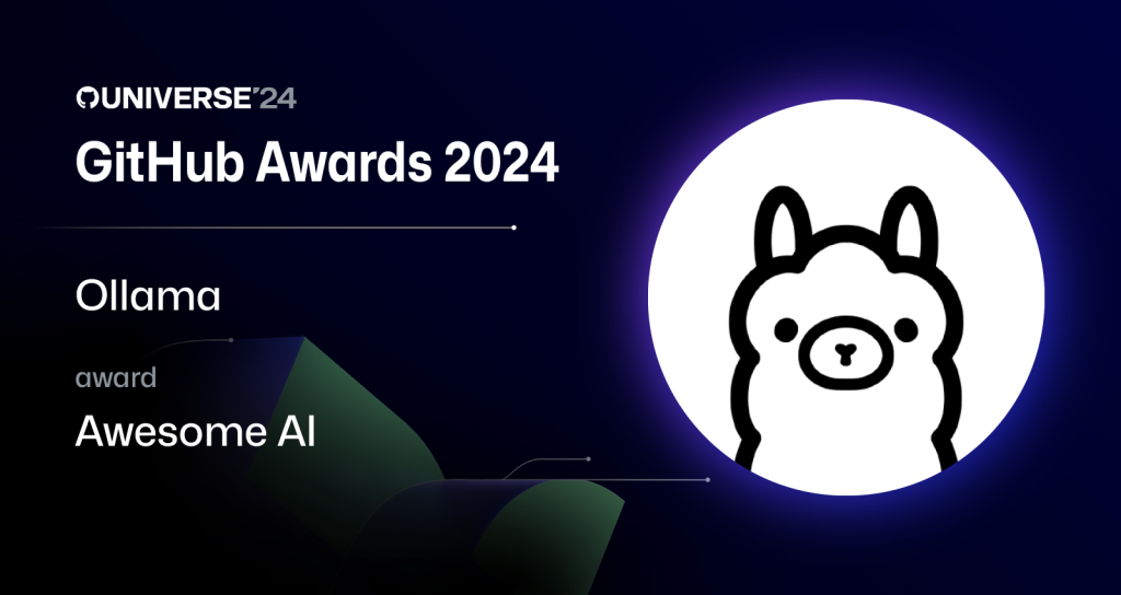 Graphic showing winner of Awesome AI award, Ollama