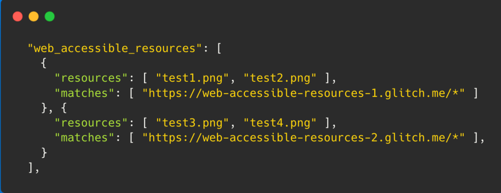 web_accessible_resources code