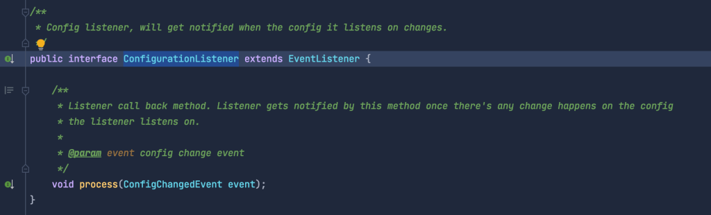 configuration listener