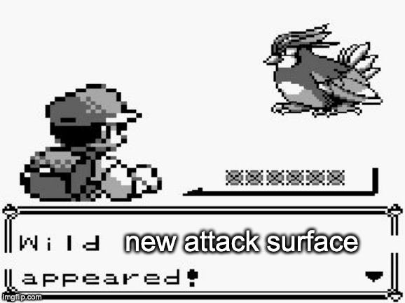 Pokemon cartoon. A wild new attack surface appeared!