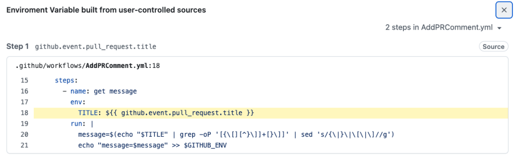 environment variable built from user-controlled sources