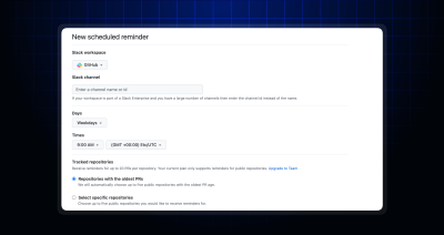 Scheduled reminder creation page