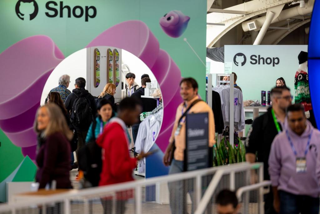 Photo of the Shop at GitHub Universe.
